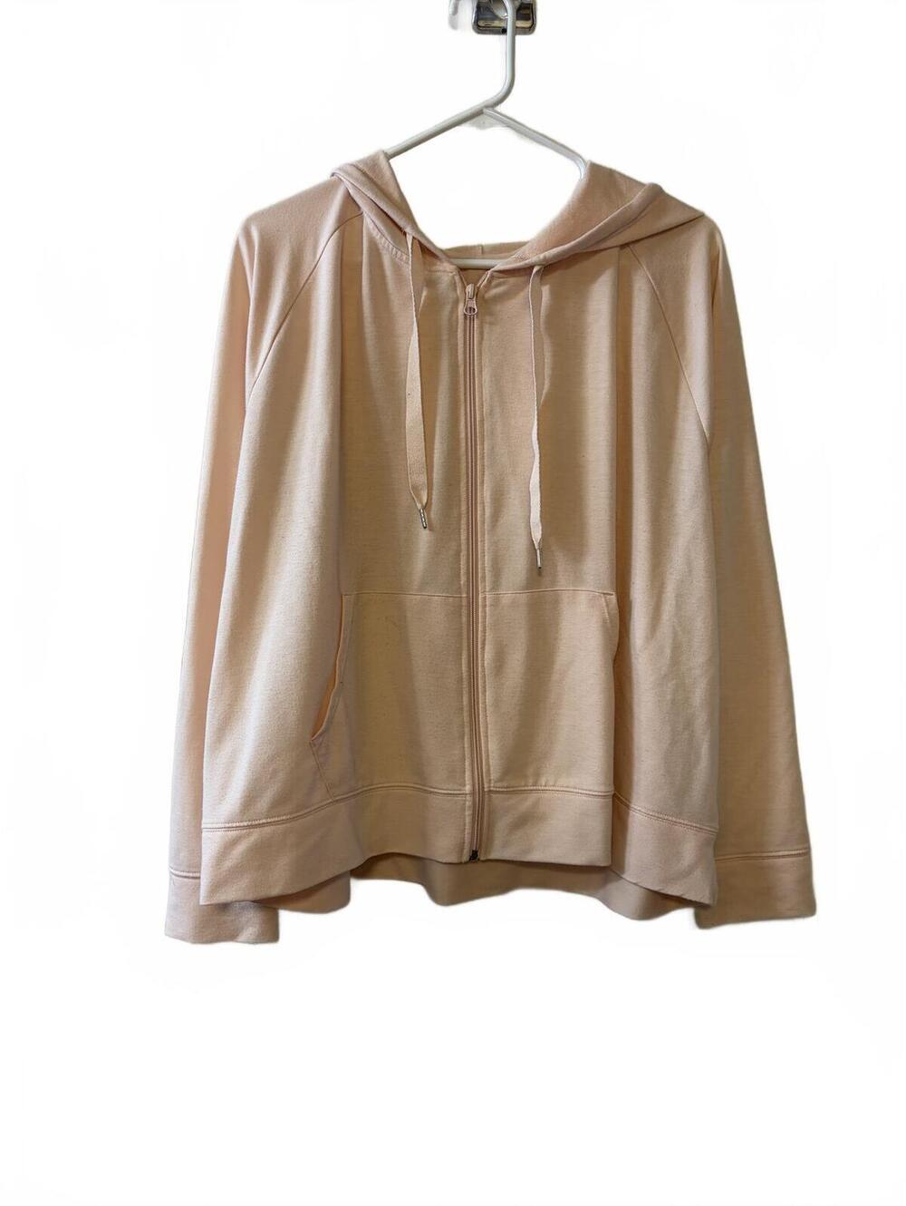 Xersion Loose Fit Beige Zip-Up Hoodie XXL